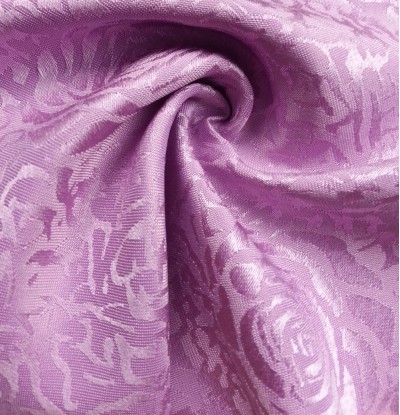 TB-FDN  提花桌布  枱布 100％滌  散花牡丹-淺紫  花瓣紋 45度照